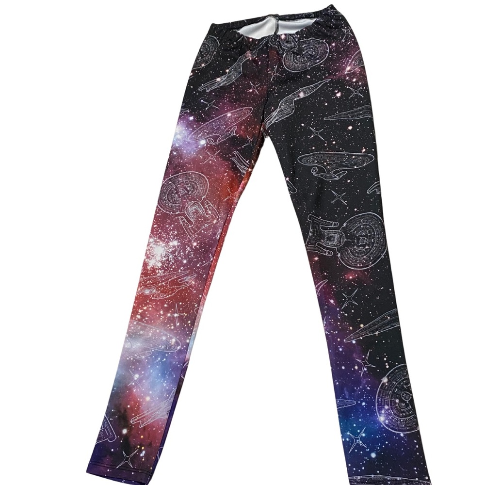 Star Trek Galaxy Leggings Like New - Size Medium